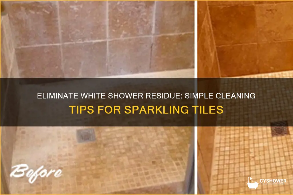 how to get rid of white residue in shower