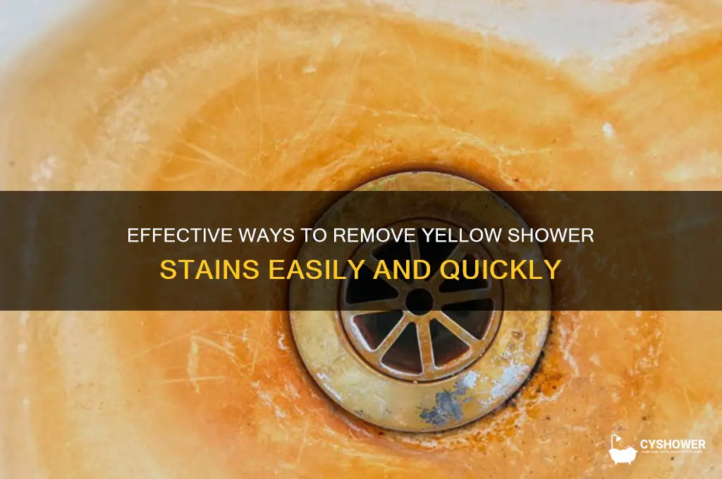 how to get rid of yellow shower stains