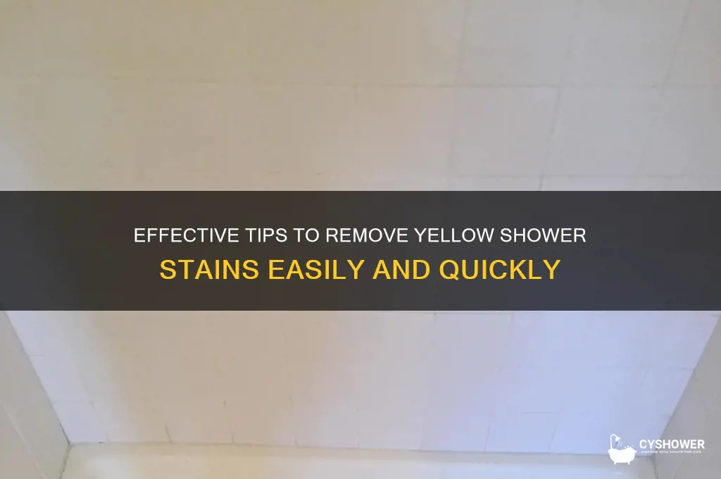 how to get rid of yellow stains in shower