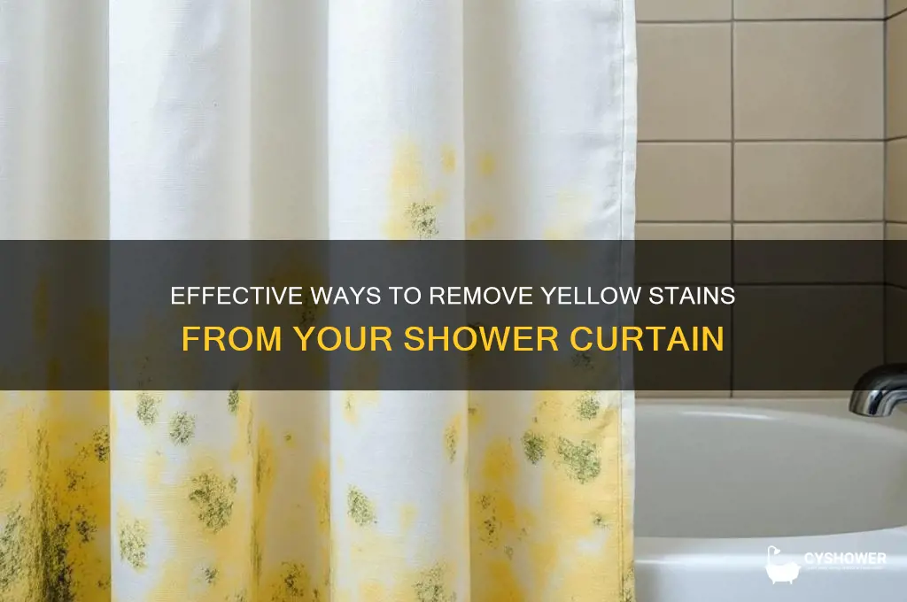 how to get rid of yellow stains on shower curtain