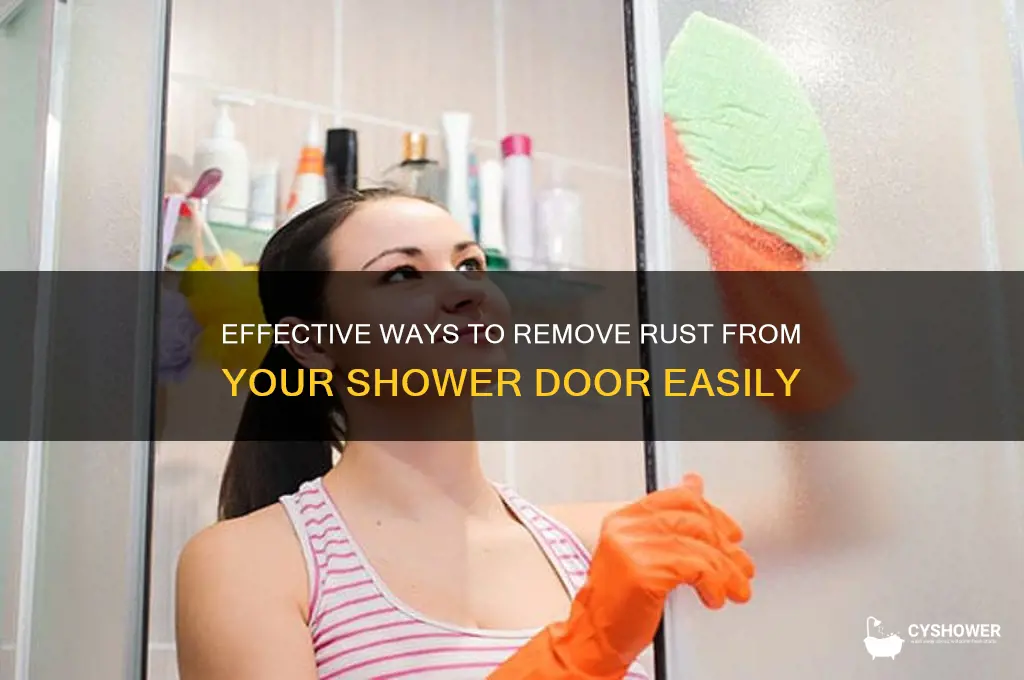 how to get rust off a shower door