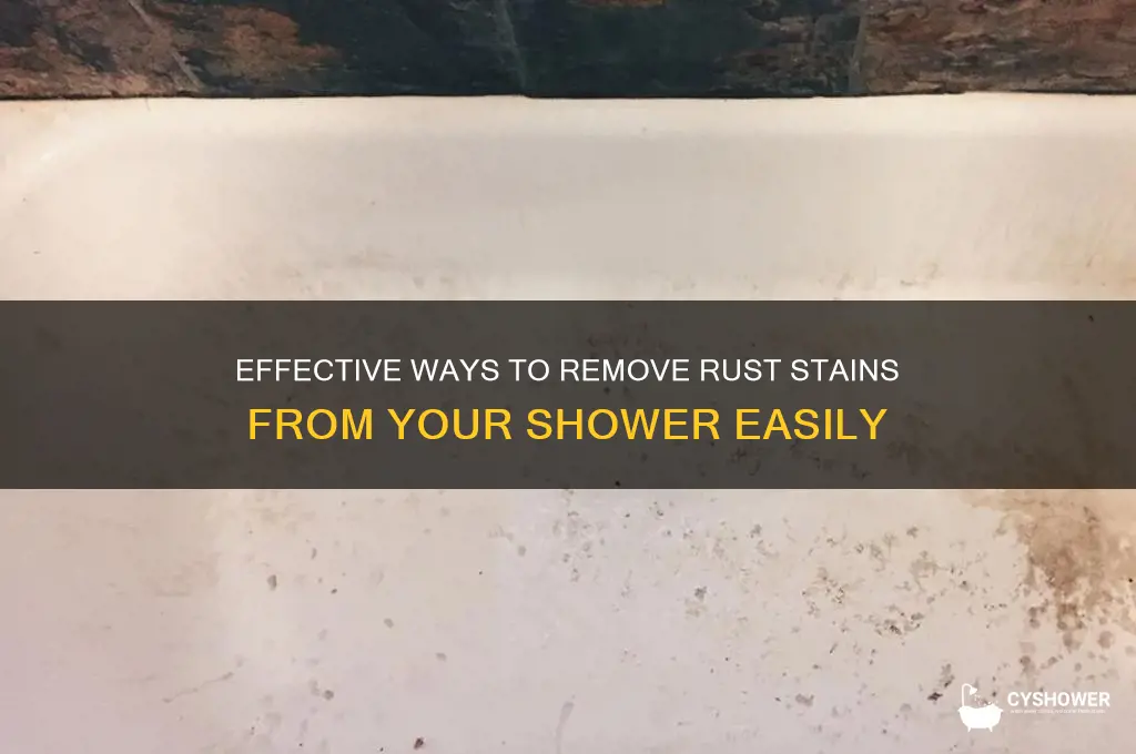 how to get rust off a shower