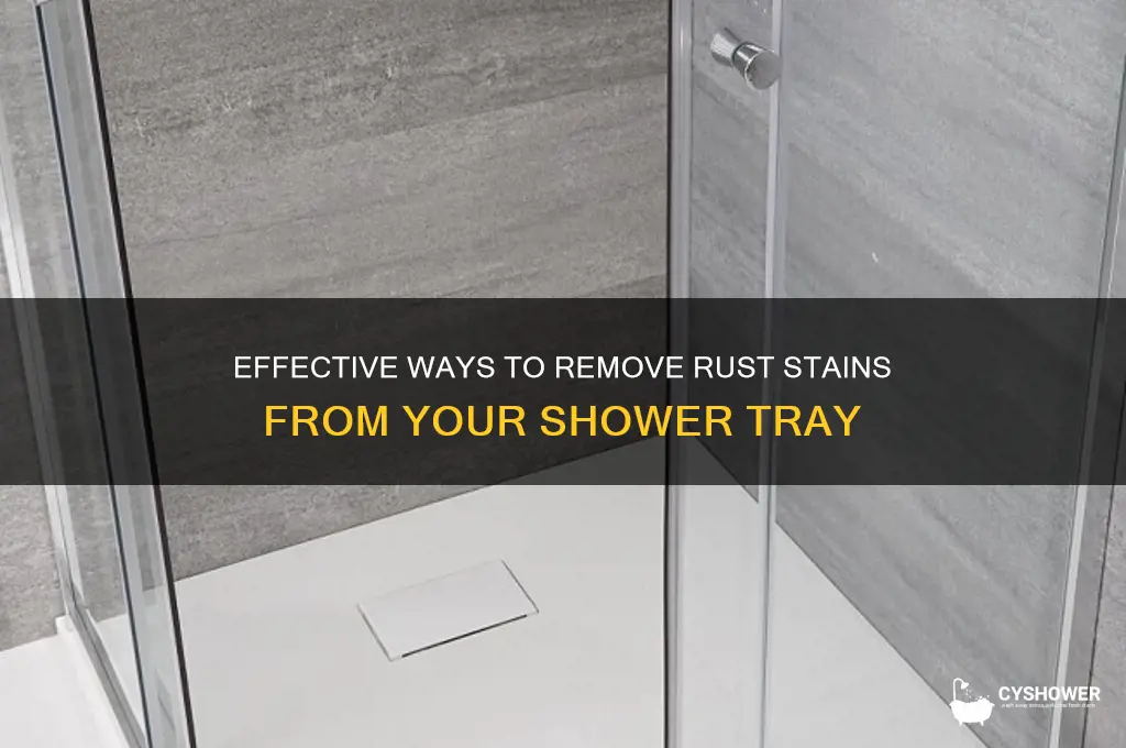 how to get rust off shower tray