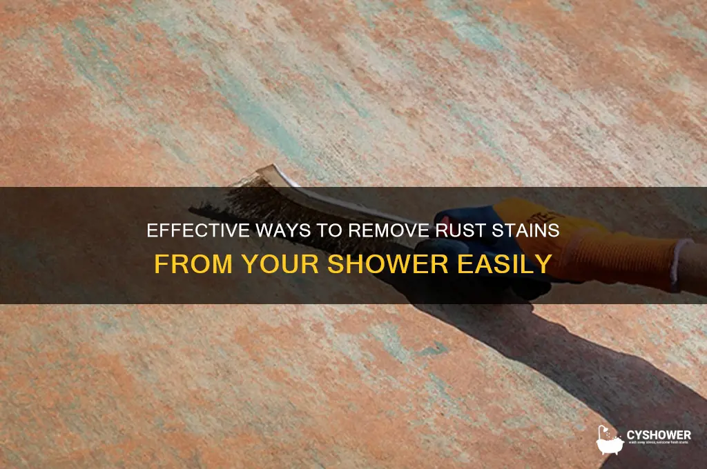 how to get rust stain out of shower