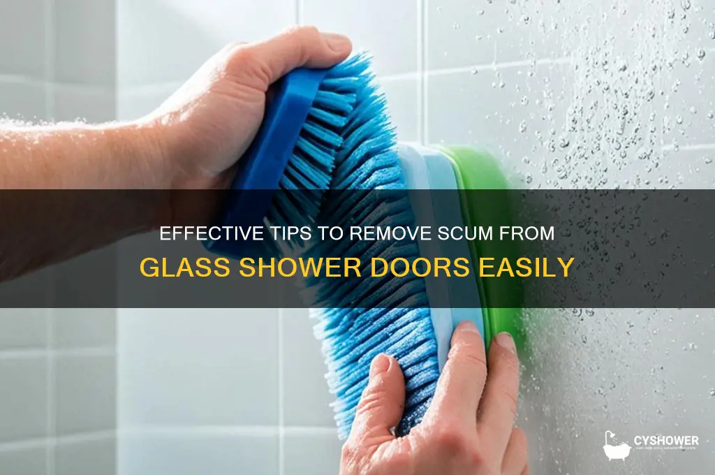 how to get scum of a glass shower door