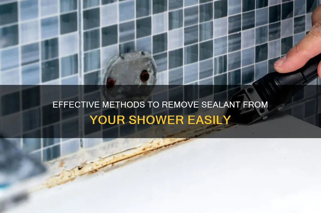how to get sealant off shower