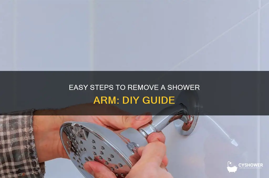 how to get shower arm off