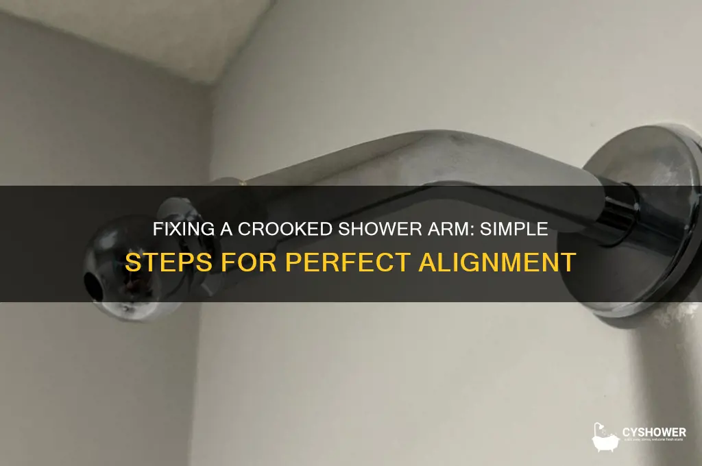how to get shower arm straight