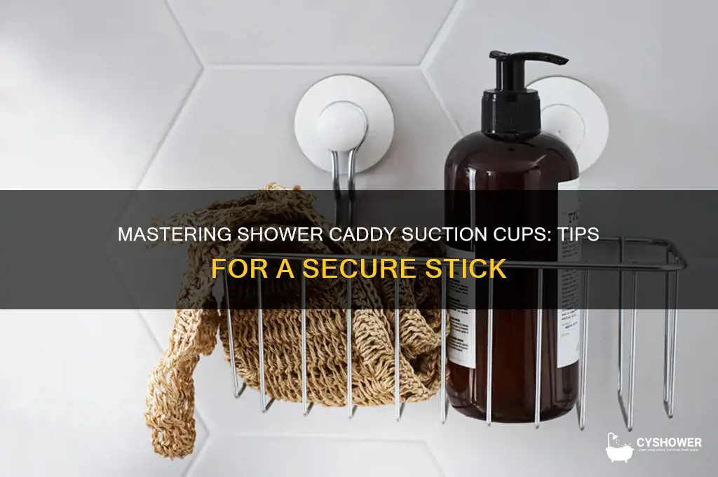 how to get shower caddy suction cups to stick