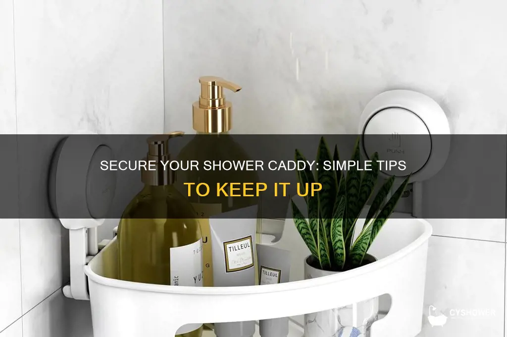 how to get shower caddy to stay up