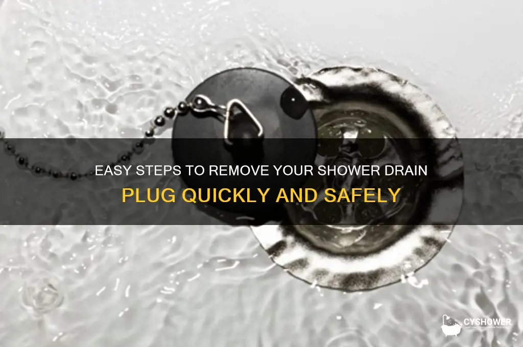 how to get shower drain plug off