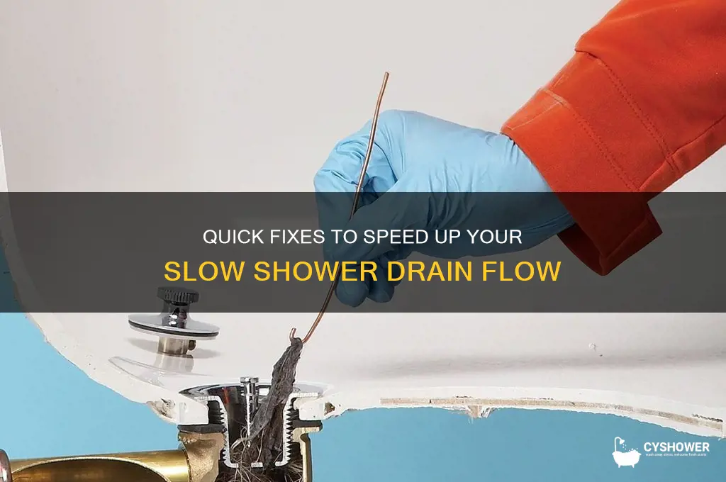 how to get shower drain to drain faster
