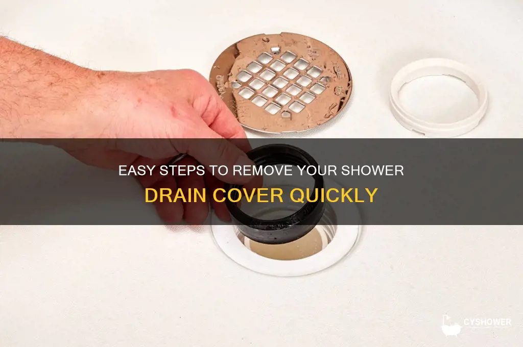 how to get shower drain top off