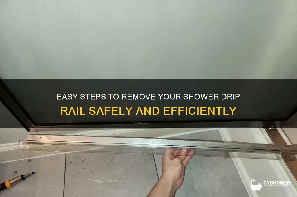 how to get shower drip rail off