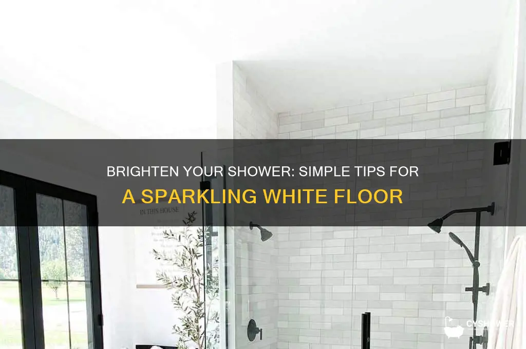 how to get shower floor white