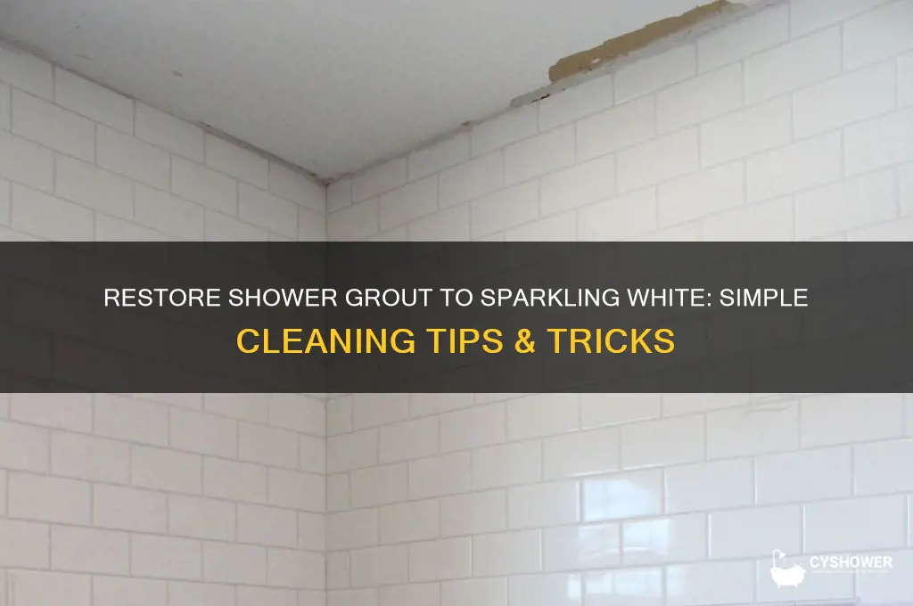 how to get shower grout white