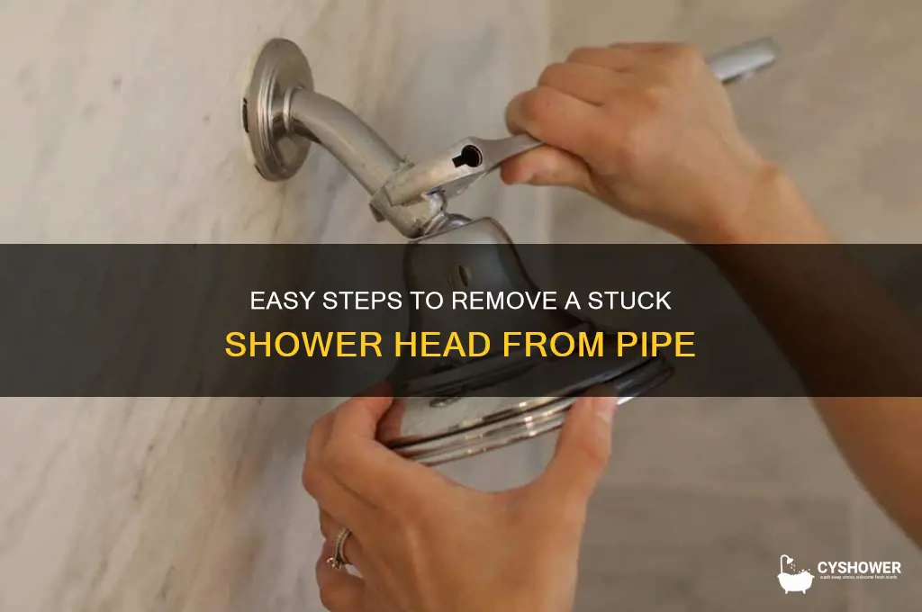 how to get shower head off of pipe