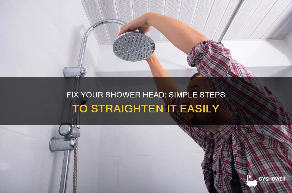 how to get shower head straight