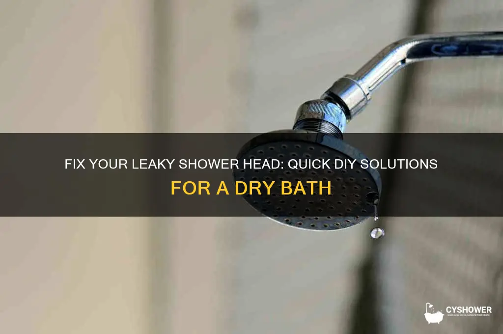 how to get shower head to stop leaking