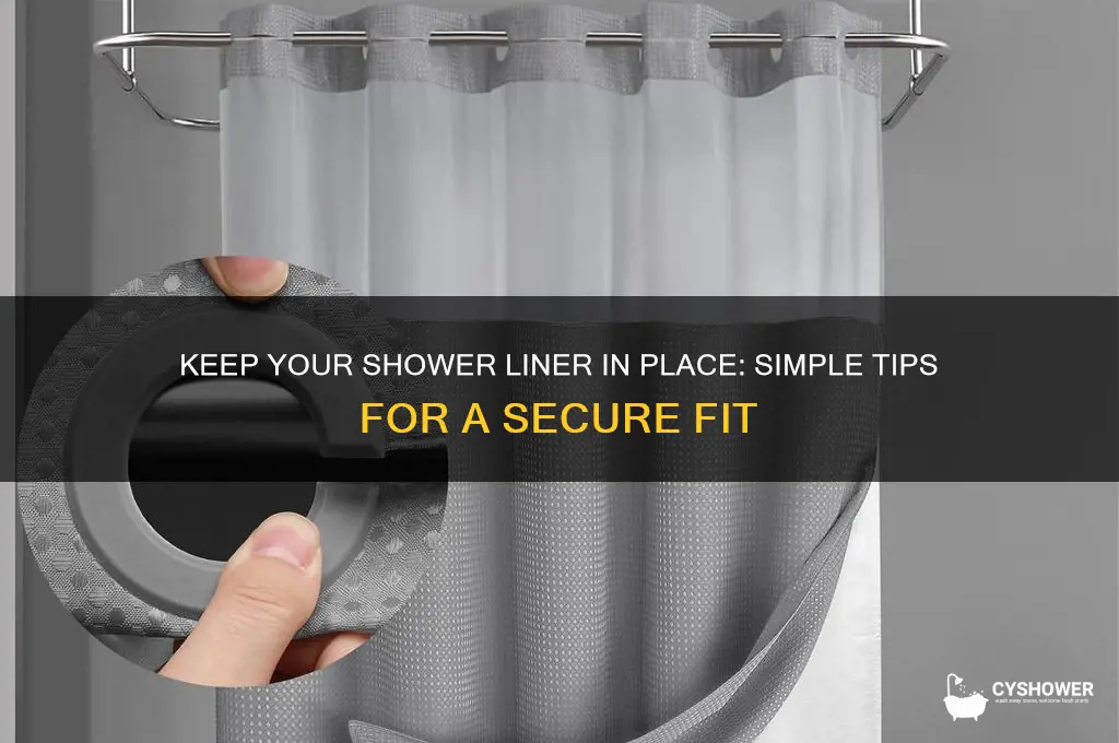 how to get shower liner to stay