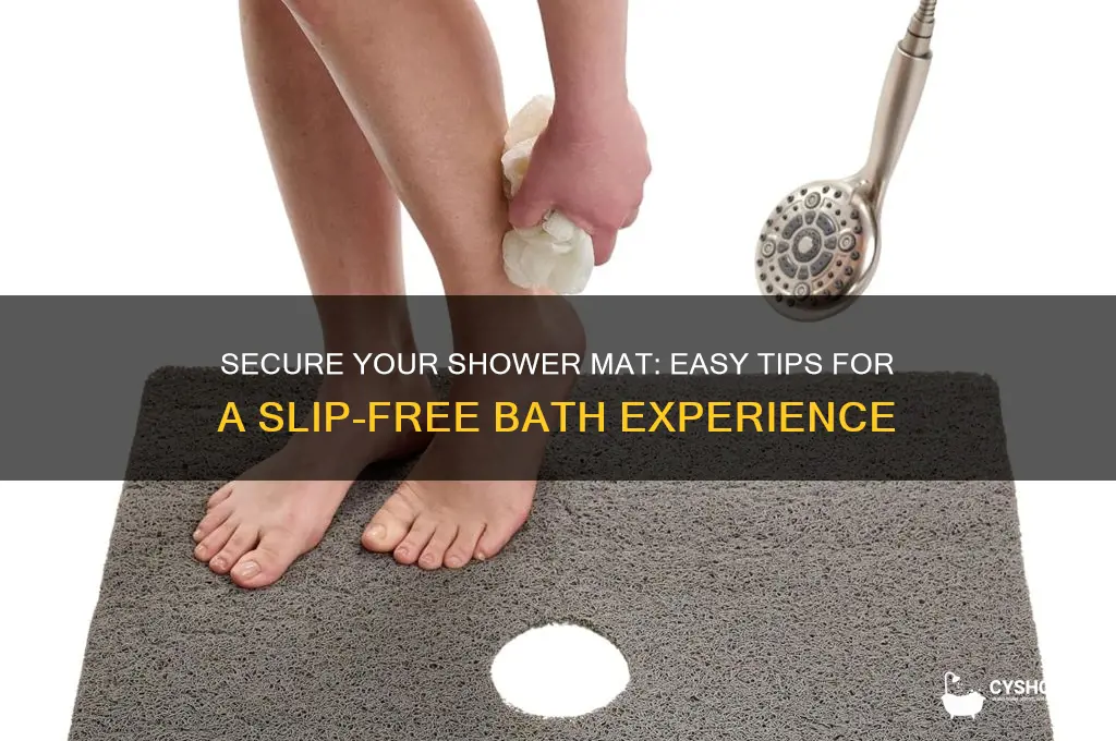 how to get shower mat to stick