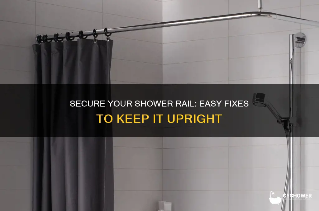 how to get shower rail to stay up