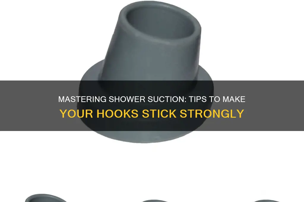 how to get shower suction to stick