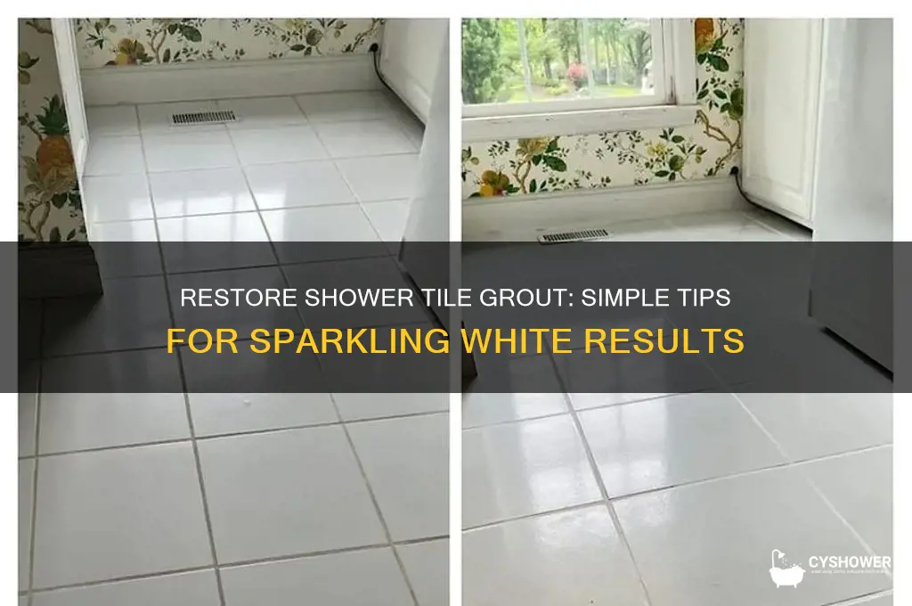 how to get shower tile grout white