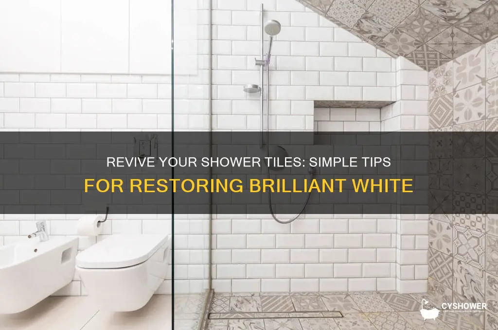 how to get shower tile white again