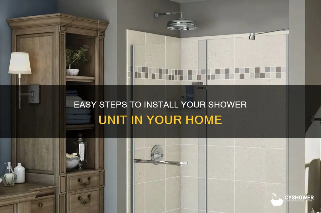 how to get shower unit into hous