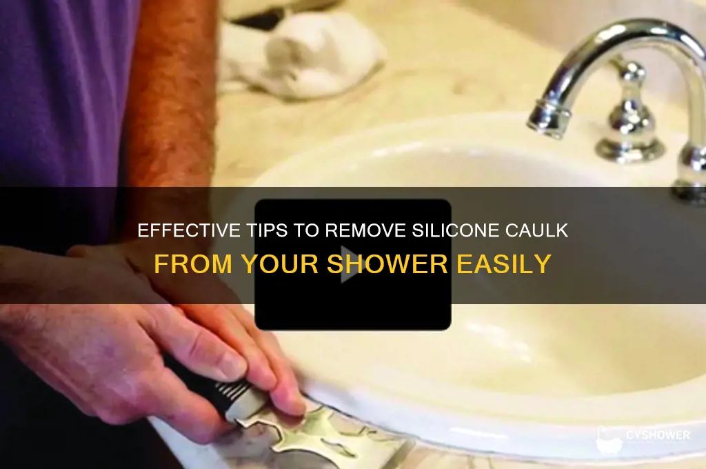 how to get silcone caulk off of shower