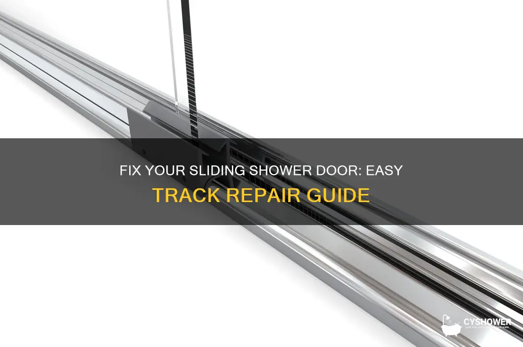 how to get sliding glass shower door back on track