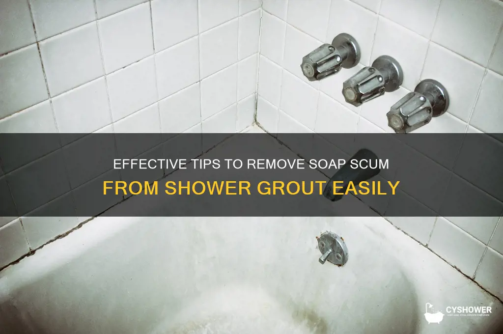 how to get soap scum off shower grout