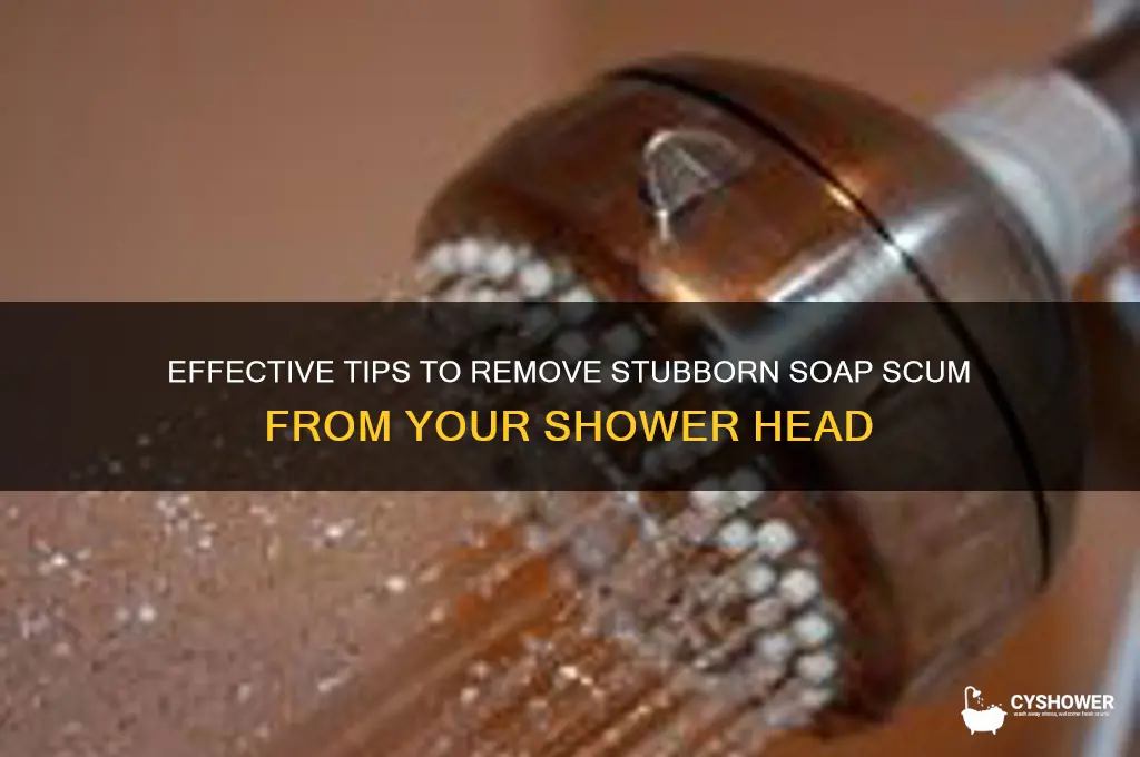 how to get soap scum off shower head