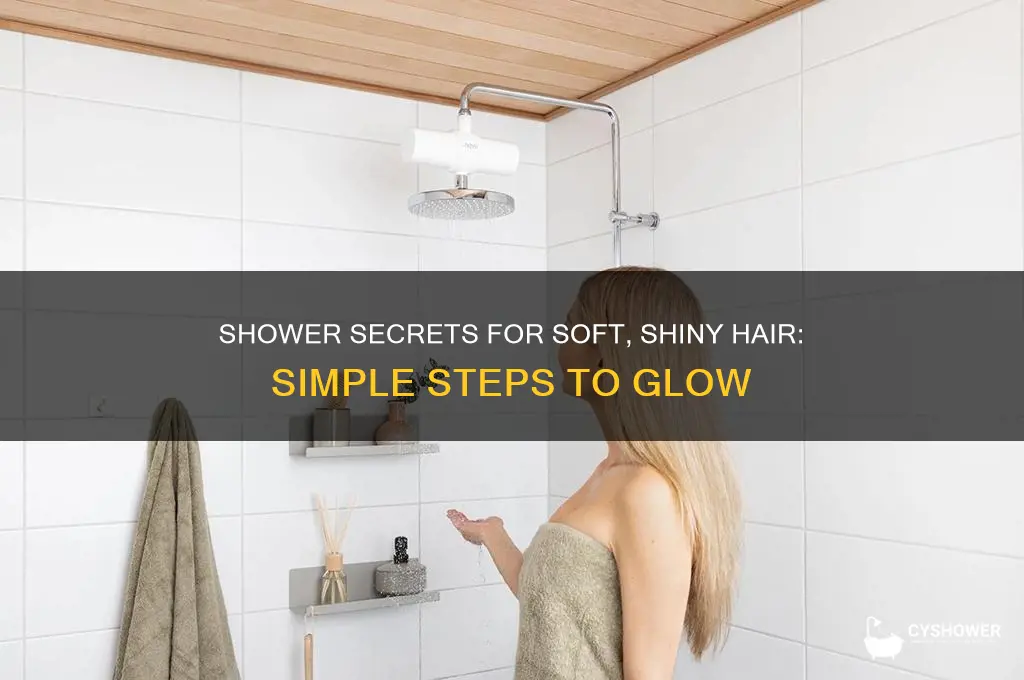 how to get soft shiny hair in the shower