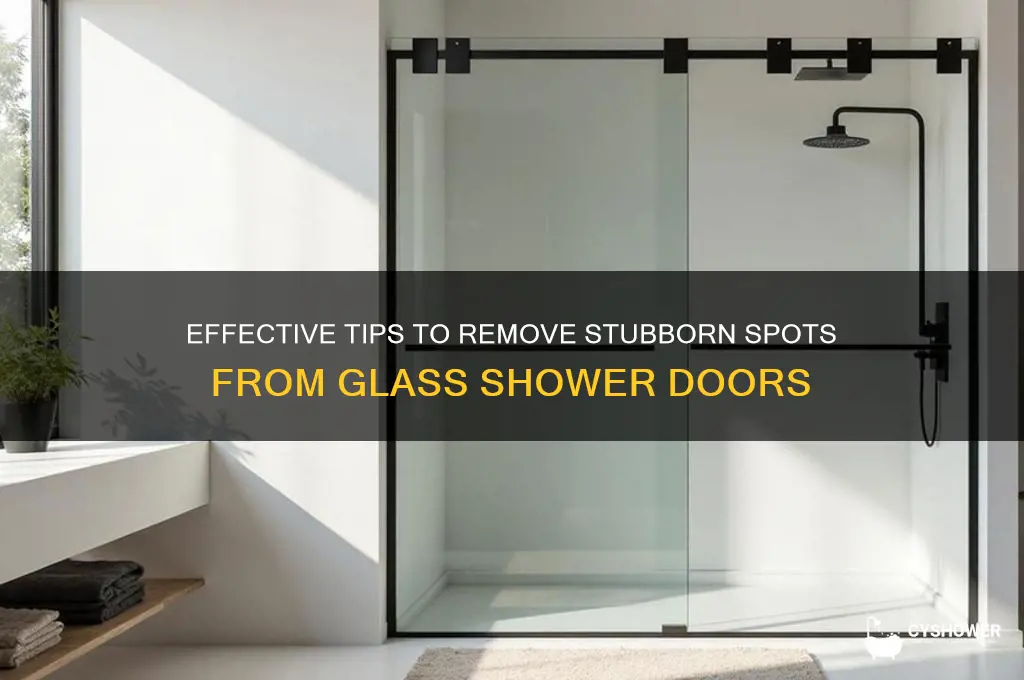 how to get spots off glass shower door