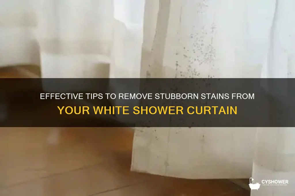 how to get stain out of white shower curtain