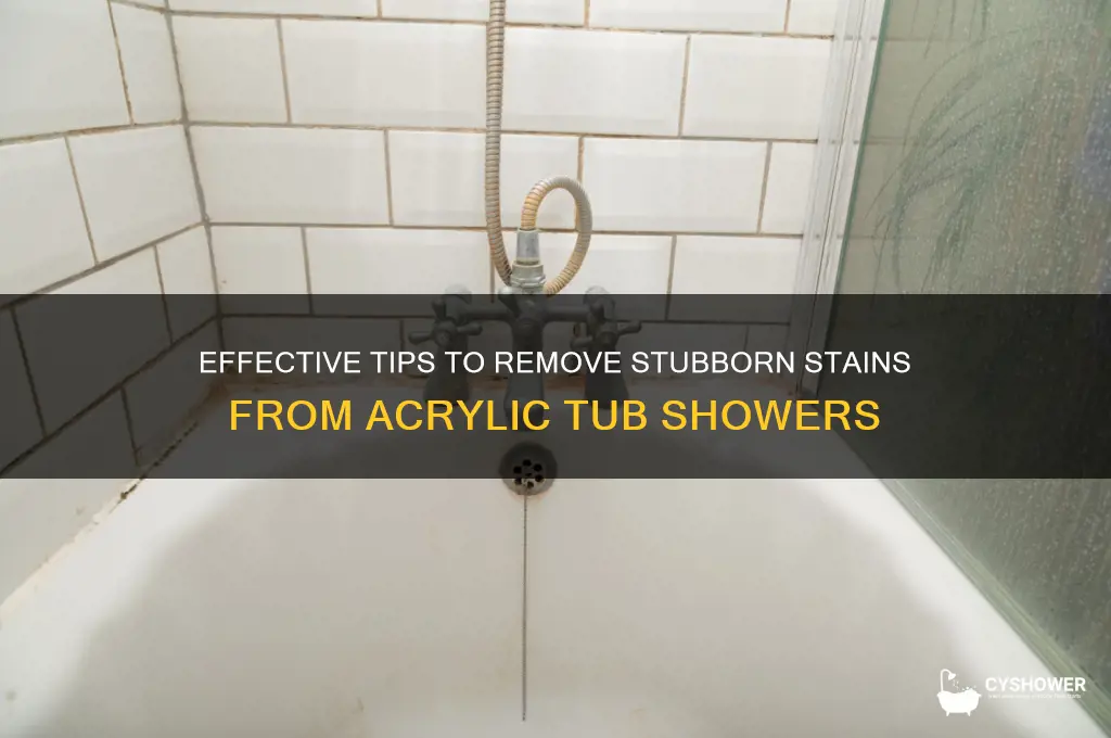how to get stains out of acrylic tub shower