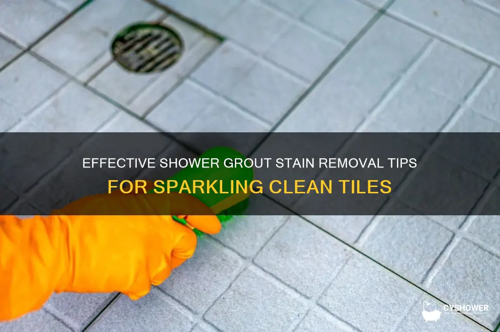 how to get stains out of grout in shower