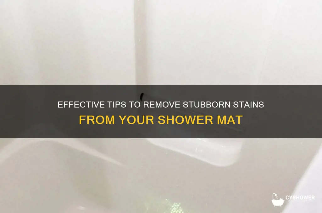 how to get stains out of shower mat