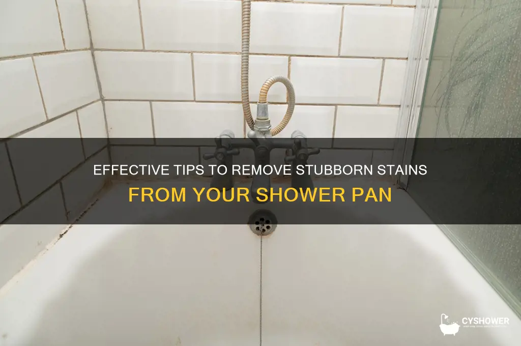 how to get stains out of shower pan