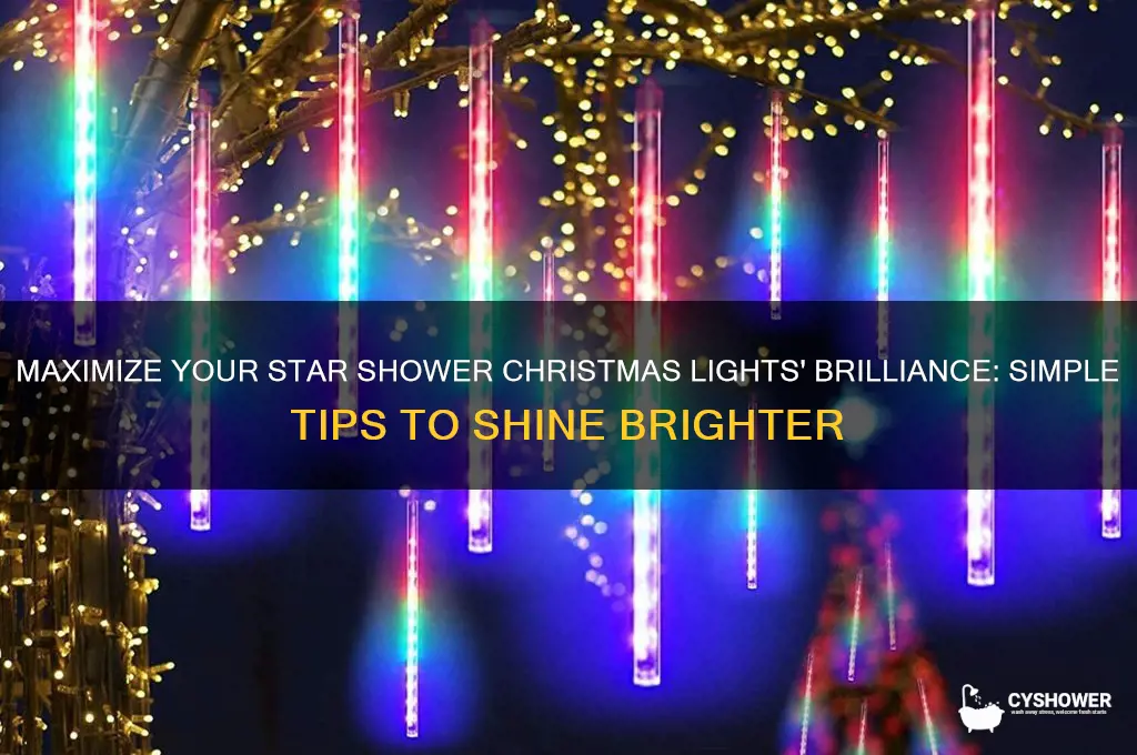 how to get star shower christmas lights to shine brighter