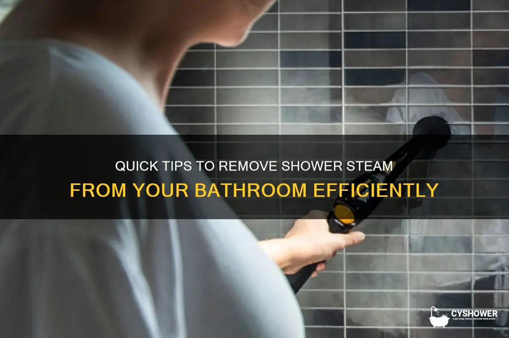 how to get steam from shower out of the bathroom