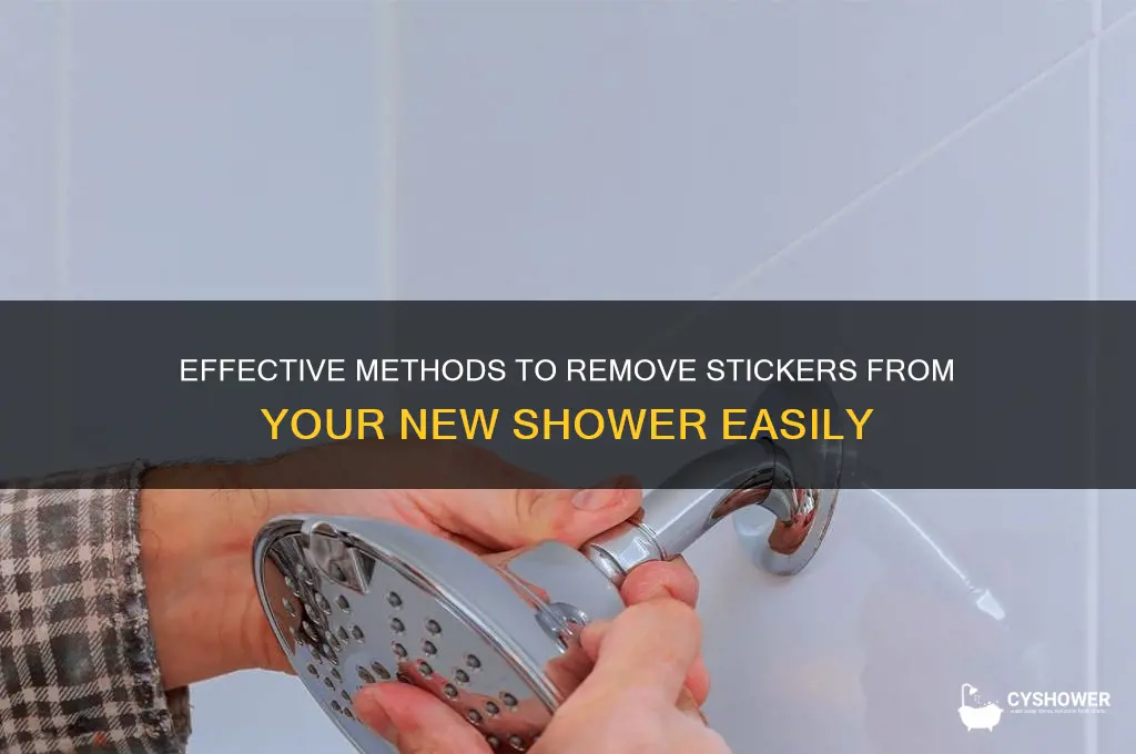how to get sticker off new shower