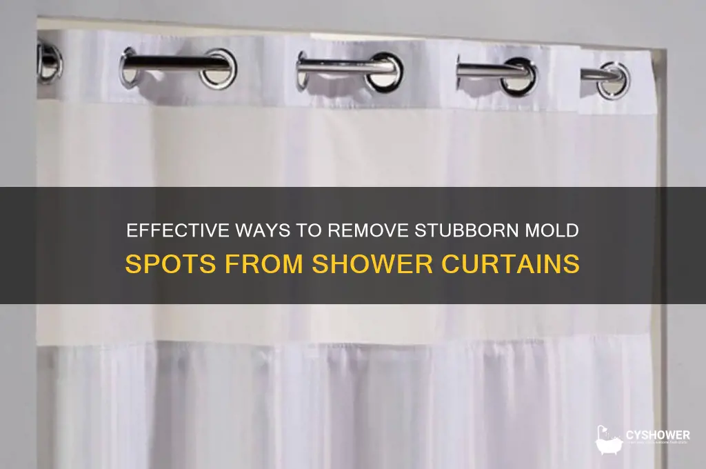 how to get stubborn mold spots out of shower curtain