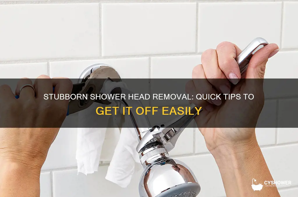 how to get stubborn shower head off