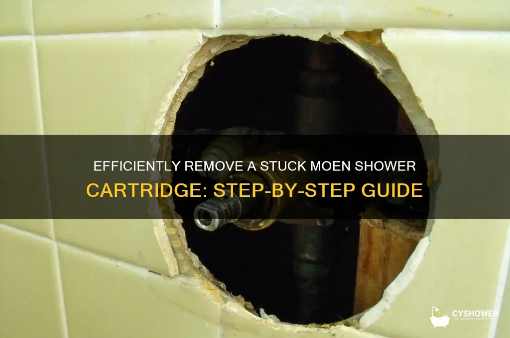 how to get stuck moen shower cartridge out