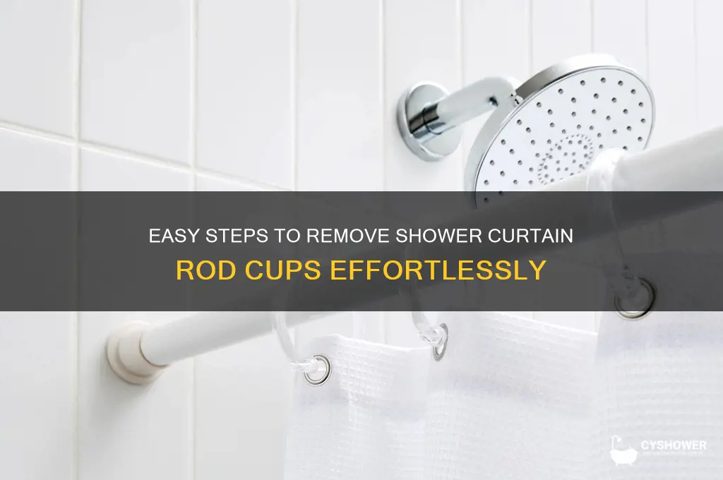 how to get the cups off a curtain rod shower