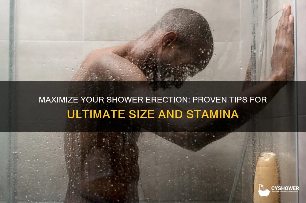 how to get the largest erection possible in shower