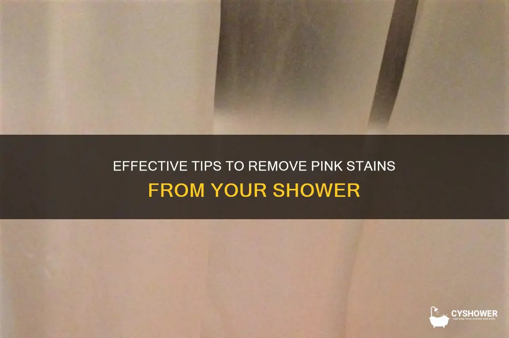 how to get the pink out of my shower